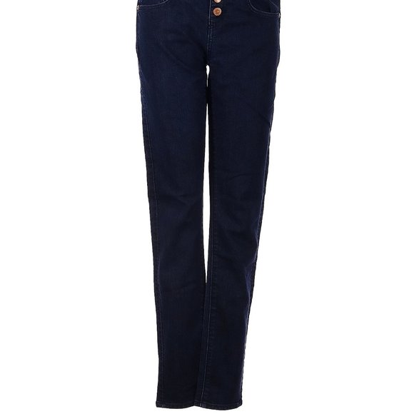 Ann Taylor Loft Jeans Blue Straight Leg Mid Rise Waist Size 26 #169 - Picture 2 of 4